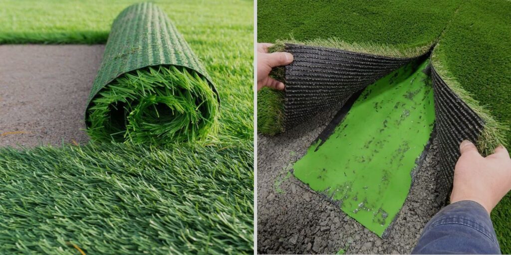 Purtting artificial grass